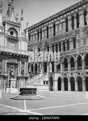 Venezia Italia porzione di cortile Palazzo Ducale Foto Stock