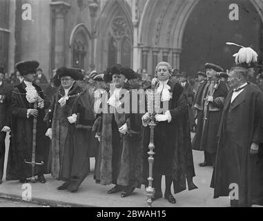 Il Signore Mayors Show Left Sir Percy Greenaway ( elect ) e Sir Maurice Jenks ( retriing ) Lord Mayor 9 novembre 1932 Foto Stock
