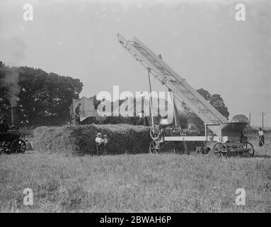 Raccolta 1936 , Bucks e Somerset impilamento del fieno 1936 Foto Stock