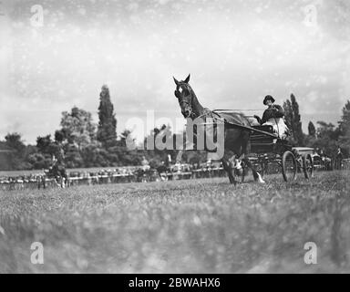 East Berks Maidenhead Horse Show Mrs Raymond Phillips alla guida della sua principessa zingara 1928 Foto Stock