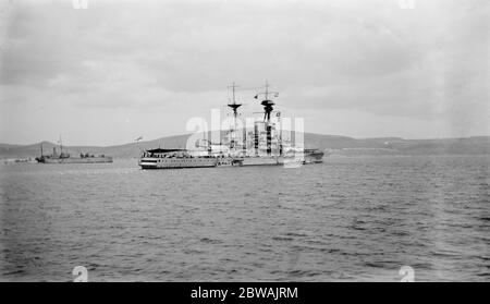 HMS Revenge - Royal Sovereign-class 15in pistola corazzata Foto Stock