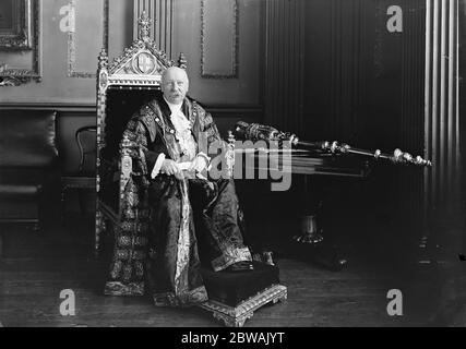 Per il sig. Garai (Keystone view Company ), Sir Edward Cooper. Il Sindaco del Signore 1919-1920 Foto Stock