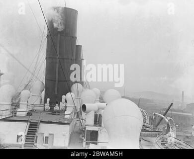 Il RMS Aquitania, che era un transatlantico Cunard Line Foto Stock