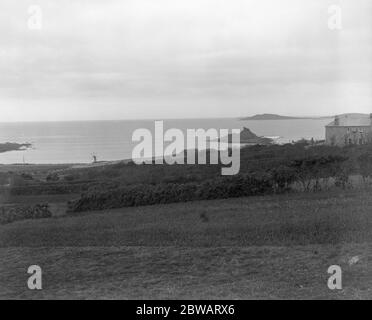 Vista da Tresco che mostra le isole minori , Isole di Scilly . Foto Stock