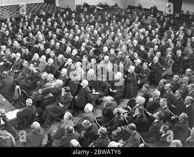 La scena nella Sala Centrale , Westminster , durante la riunione Buchmanita , alla quale hanno partecipato i membri di tutte le confessioni religiose il 17 ottobre 1933 Foto Stock