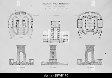 Proposto monumento nazionale di guerra per Hyde Park angolo . 14 luglio 1920 Foto Stock