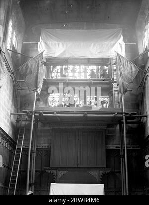 La vetrata , presentata alla Camera dei Comuni dal Re Enrico VII nel 1507 , nel corso della sua rimozione da St Margaret' s , Westminster , in un luogo di sicurezza . Foto Stock