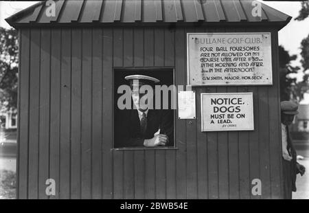 Nella foto del Gullane Golf Club , Scozia - MR Russell Starter al club . 1930 Foto Stock