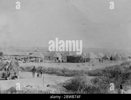 Le operazioni militari britanniche in Somaliland . Interessanti nuove fotografie . Campo e ospedale di Eil Dur Elan . 7 aprile 1920 Foto Stock