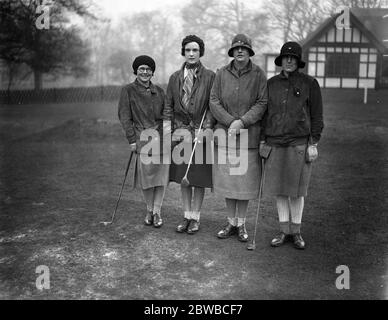 Foursomes Kent Signore a Knole Park . La sig.ra Mollerley (Langley Park ), la sig.ra Sheed (Langley Park ), la sig.ra Marsham Townsend (Chislehurst ) e la sig.ra Robinson (Chislehurst ). Foto Stock