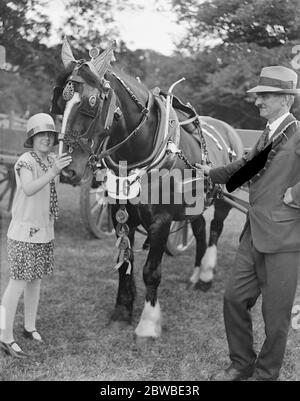 Spettacolo di cavalli al Cowdray Park. Hon Daphne Pearson , figlia più giovane di Lord Cowdray 1929 Foto Stock