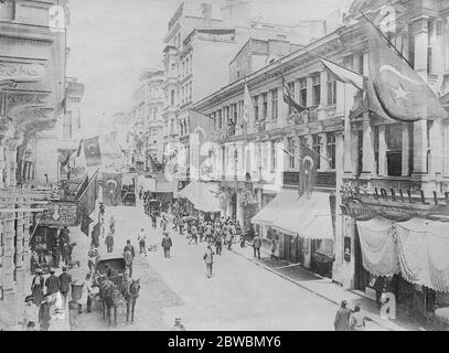 Costantinopoli in Turchia la Grand Rue de Pera 12 settembre 1922 Foto Stock