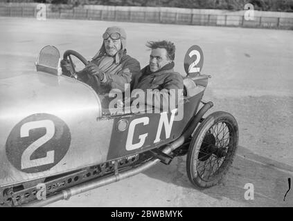 La Great Light Car Derby al Capitano di Brooklands Fraser Nash , vincitore del ' Classical ' nella corsa di 200 miglia 22 Ottobre 1921 Foto Stock