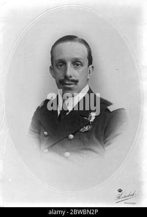 Una nuova fotografia di Re Alfonso . 13 marzo 1924 Foto Stock