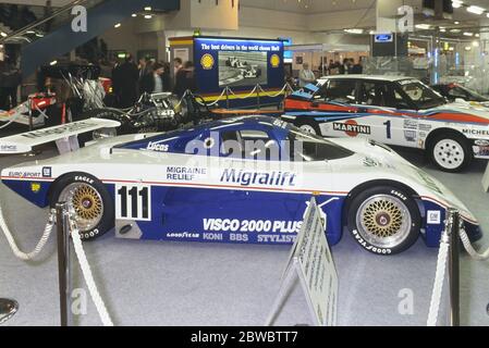 Spice SE88C Cosworth in mostra al SALONE DELLE AUTO DA CORSA 1989. Olympia 2, Londra, Inghilterra, Regno Unito, GB. 4-8 gennaio 1989 Foto Stock