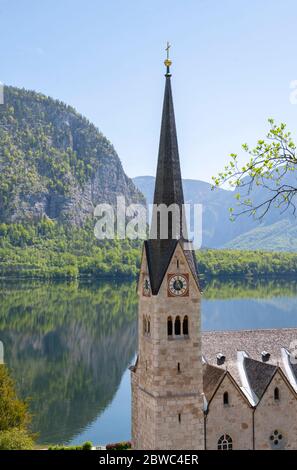 Austria, alta Austria, Hallstatt, Evangelische Pfarrkirche A.B. Hallstatt Foto Stock