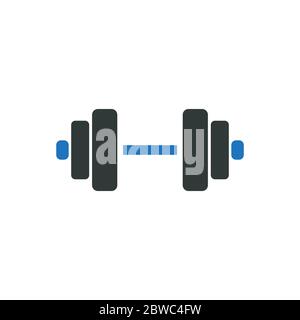 Icona di dumbbell Foto Stock