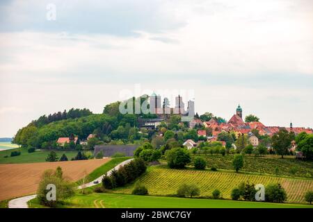 Stolpen, Germania. 28 Maggio 2020. Vista della veste medievale di Stolpen in Svizzera sassone. Credit: Daniel Schäfer/dpa-Zentralbild/ZB/dpa/Alamy Live News Foto Stock