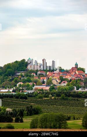 Stolpen, Germania. 28 Maggio 2020. Vista della veste medievale di Stolpen in Svizzera sassone. Credit: Daniel Schäfer/dpa-Zentralbild/ZB/dpa/Alamy Live News Foto Stock