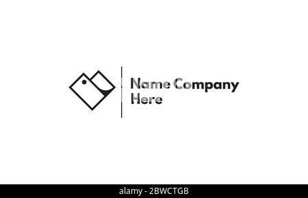 Logo vettoriale su cui è raffigata un'immagine astratta di un portafoglio sotto forma di cuore. Illustrazione Vettoriale