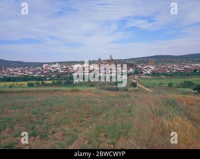 PANORAMICA DE LA SIERRA DE FREGENAL. Posizione: ESTERNO. FREGENAL DE LA SIERRA. Badajoz. SPAGNA. Foto Stock