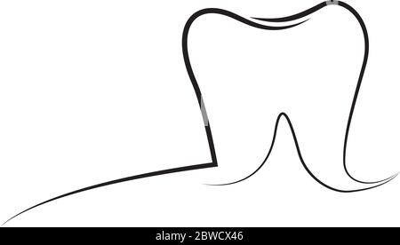 Logo del profilo del dente Illustrazione Vettoriale