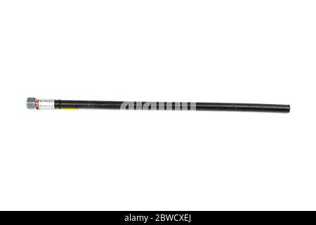 tubi flessibili idraulici su bianco, primo piano Foto Stock