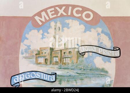 Downtown murale, Douglas, Cochise County, Arizona, Stati Uniti d'America Foto Stock