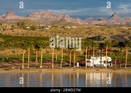 Davis Camp RV Park, Bullhead City, Arizona, Stati Uniti Foto Stock