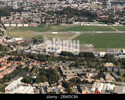 Anversa Belgio visto da un aereo ad elica Foto Stock