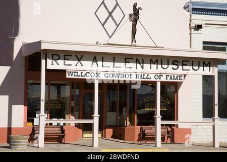 Rex Allen Museum, Willlcox, Cochise County, Arizona, Stati Uniti d'America Foto Stock