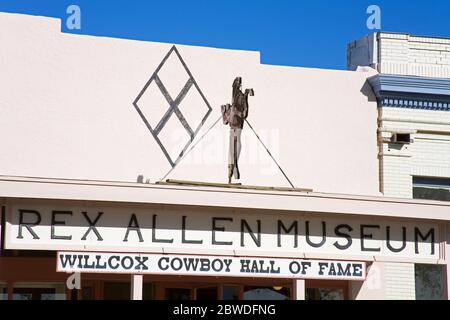 Rex Allen Museum, Willlcox, Cochise County, Arizona, Stati Uniti d'America Foto Stock