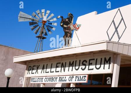 Rex Allen Museum, Willlcox, Cochise County, Arizona, Stati Uniti d'America Foto Stock