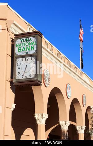 Orologio su Yuma County Administration Building,Yuma,Arizona,USA Foto Stock