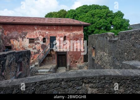 All'interno di Fort Jesus a Mombasa Foto Stock