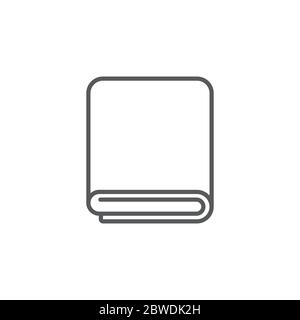 Simbolo dell'icona vettoriale della salvietta igienicamente isolato su sfondo bianco Illustrazione Vettoriale