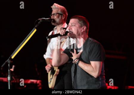 RIO DE JANEIRO, 20.09.2013: Matchbox Twenty si esibisce nella fase principale del Rock a Rio V a Rio de Janeiro (Néstor J. Beremblum / Alamy News) Foto Stock