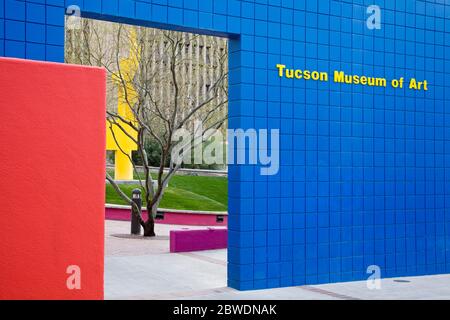 Tucson Museum of Art, El Presidio quartiere storico,Tucson, Arizona, Stati Uniti d'America Foto Stock