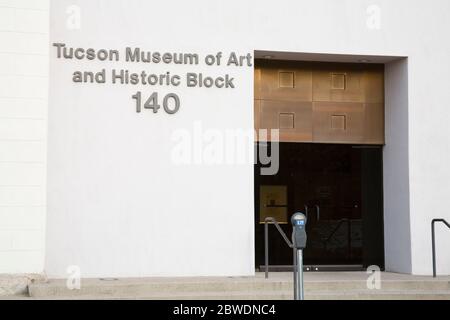 Tucson Museum of Art, El Presidio quartiere storico,Tucson, Arizona, Stati Uniti d'America Foto Stock