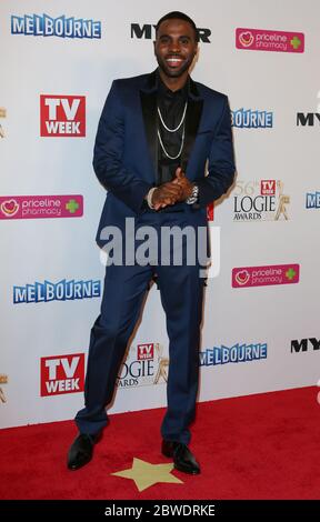 Jason Derulo presso il Logie Awards, Melbourne, 27 aprile 2014. Foto Stock