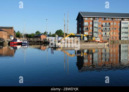 Immagini dal bacino principale di Gloucester Docks all'estremità settentrionale del Gloucester e del canale di nitidezza Foto Stock