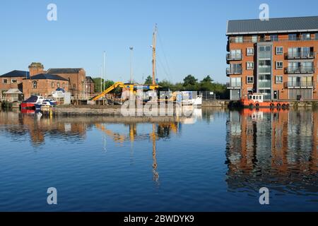 Immagini dal bacino principale di Gloucester Docks all'estremità settentrionale del Gloucester e del canale di nitidezza Foto Stock