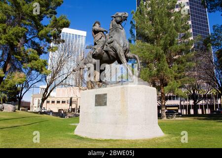 Statua di Villa del Generale Francisco, Parco di Veinte De Agostò, Tucson, Arizona, Stati Uniti Foto Stock