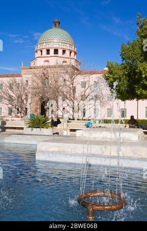 Sunset Park Fontana & Pima County Courthouse, Tucson, Arizona, Stati Uniti d'America Foto Stock