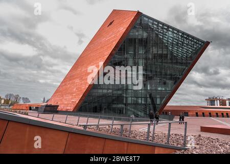 Gdansk, Polonia - 12 aprile 2019; il Museo della seconda guerra mondiale Foto Stock