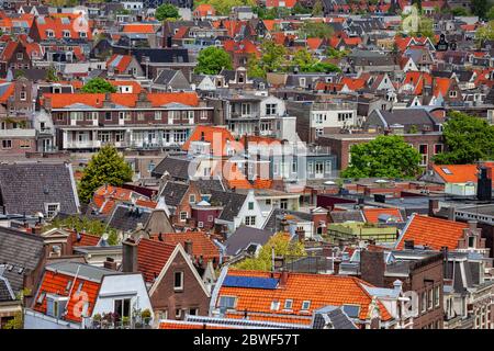 Vista aerea della città di Amsterdam in Olanda, Paesi Bassi Foto Stock