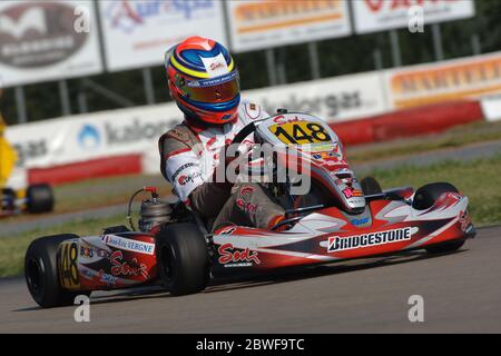 Jean-Eric Vergne durante la sua carriera nel karting. Foto Stock