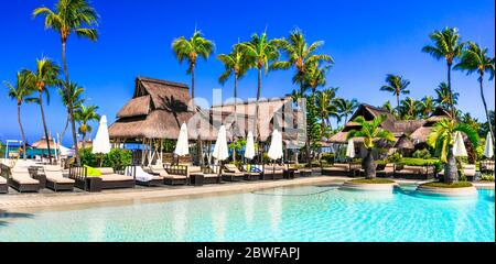 Sofitel Mauritius l'Impérial Resort & Spa - Hotel di lusso sull'isola di Mauritius, spiaggia di Flic en Flac. 05.02.2020 Foto Stock