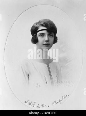 Impegno reale Italiano . L'impegno è stato annunciato dalla principessa Mafalda al principe Filippo d'Assia . 22 giugno 1925 Foto Stock