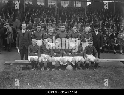 Associazione internazionale a Maidstone Englamd contro Irlanda il team irlandese 7 novembre 1925 Foto Stock